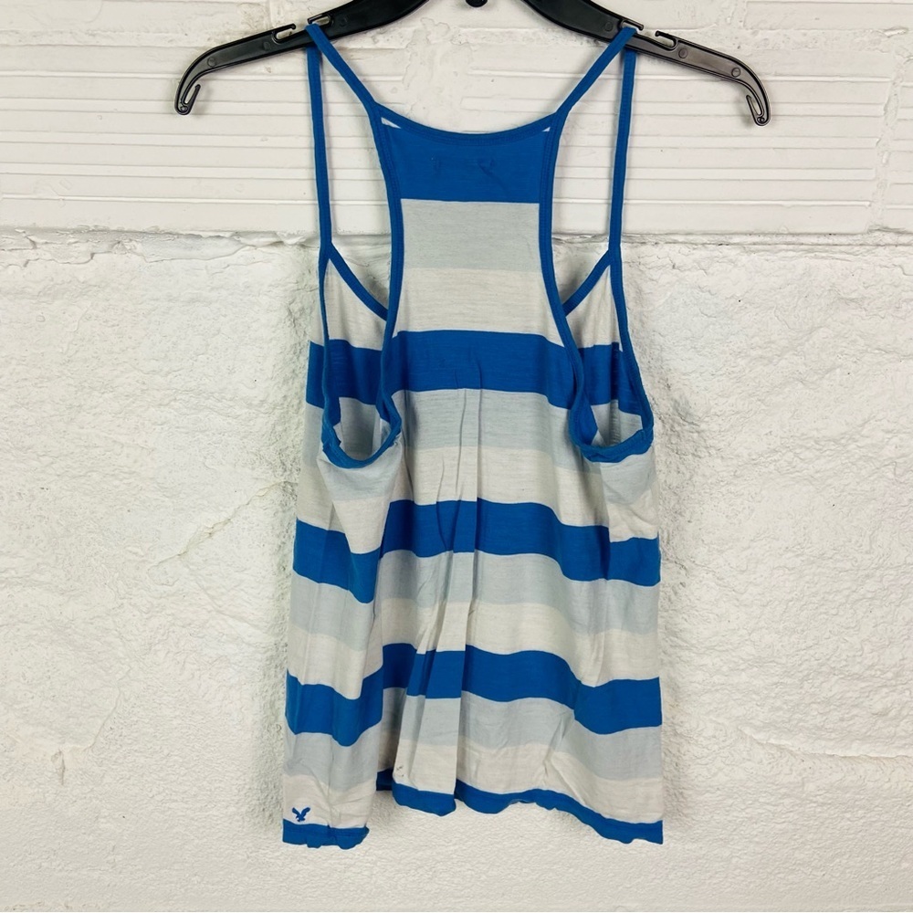 American Eagle Outfitters Blue and White Striped cotton Tank Top size large - Picture 9 of 12